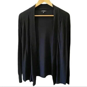 Express Cardigan Draped Open Front Lightweight Cotton Sweater Black Size Small